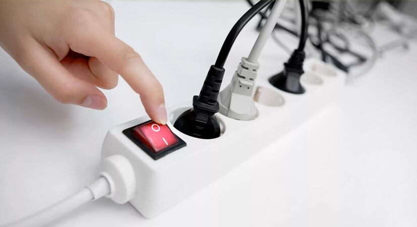 Vypnutí napájení prodlužovacího kabelu